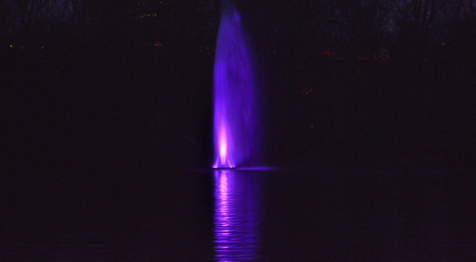 St James Park Fountain at Night