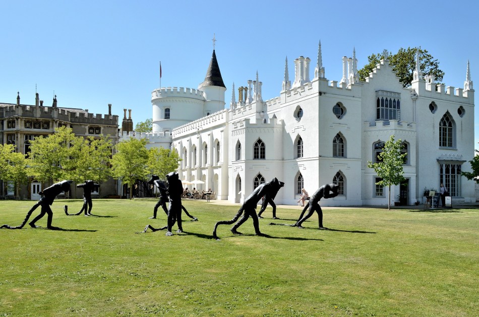 Strawberry Hill House and Figures