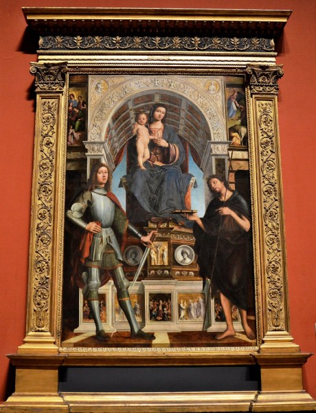 The Virgin and Child with Saints by Lorenzo Costa and Gianfrancesco Maineri