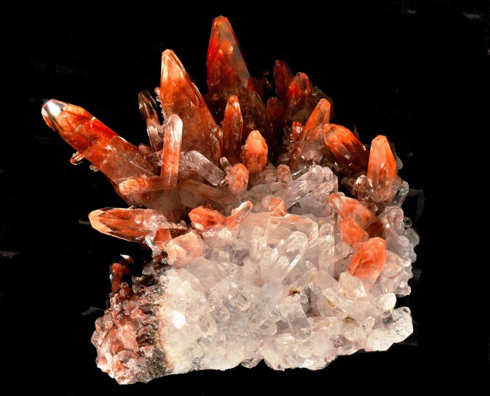Red Crystals at Earth's Treasury in the Natural Hstory Museum London