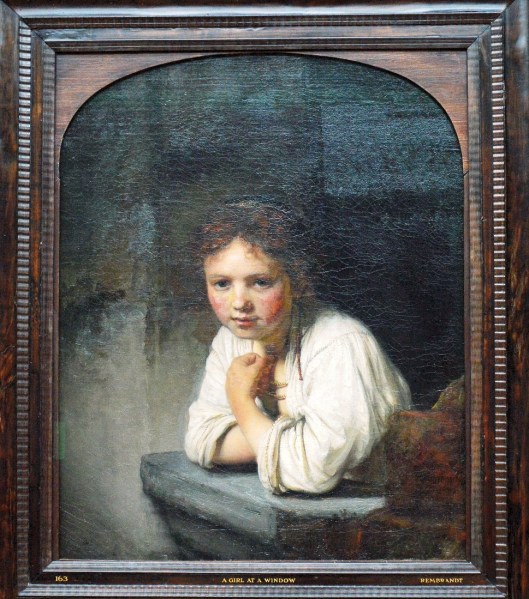Girl at Window by Rembrandt van Rijn at the Dulwich Picture Gallery